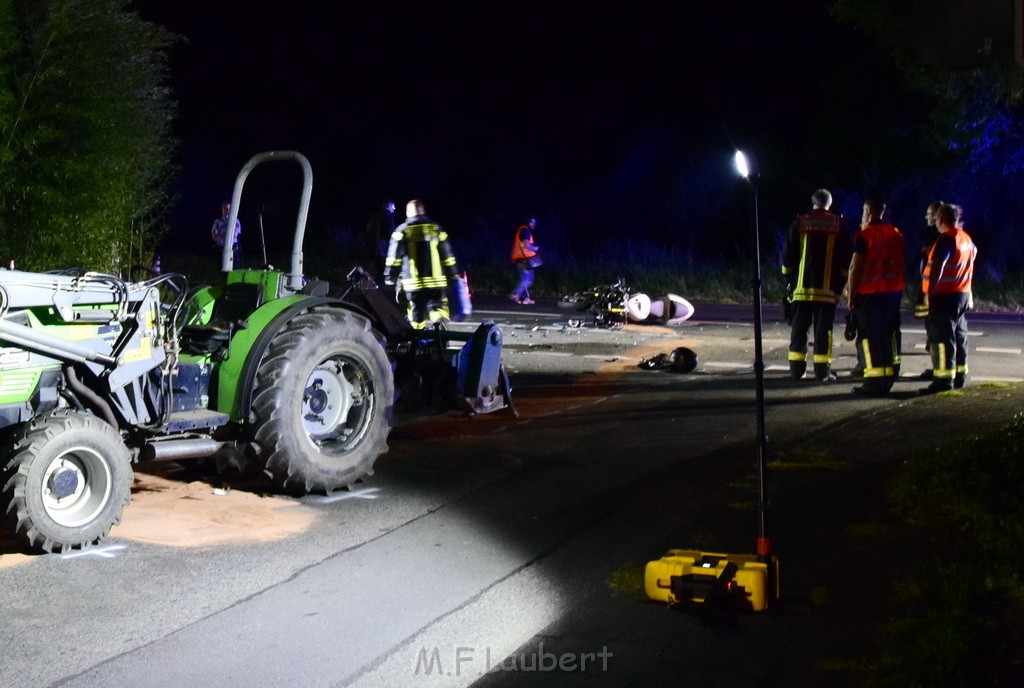 VU Krad Klein Traktor Koeln Hahnwald Bonner Landstr Unter den Birken P007.JPG - Miklos Laubert